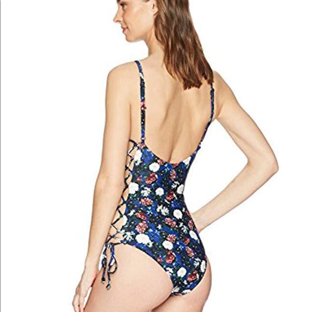 Rachel Rachel Roy Lace-Up One-Piece Swimsuit - Picture 3 of 6